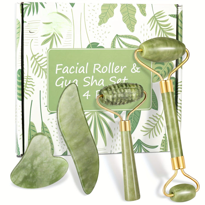 3Pcs Jade Roller Facial Massager