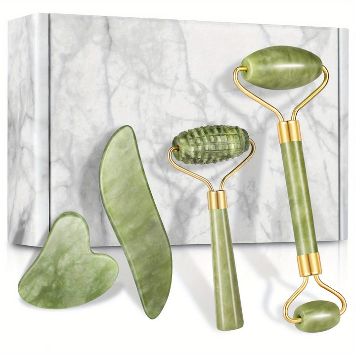 3Pcs Jade Roller Facial Massager