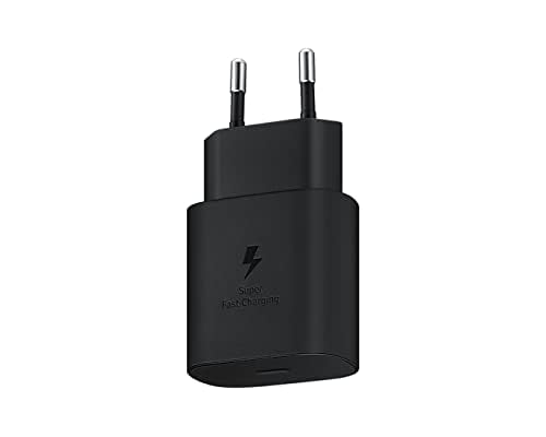 Samsung EP-TA800NBEGEU - Cargador de Pared 25W USB-C, Color Negro, 1 Unidad (Paquete de 1)