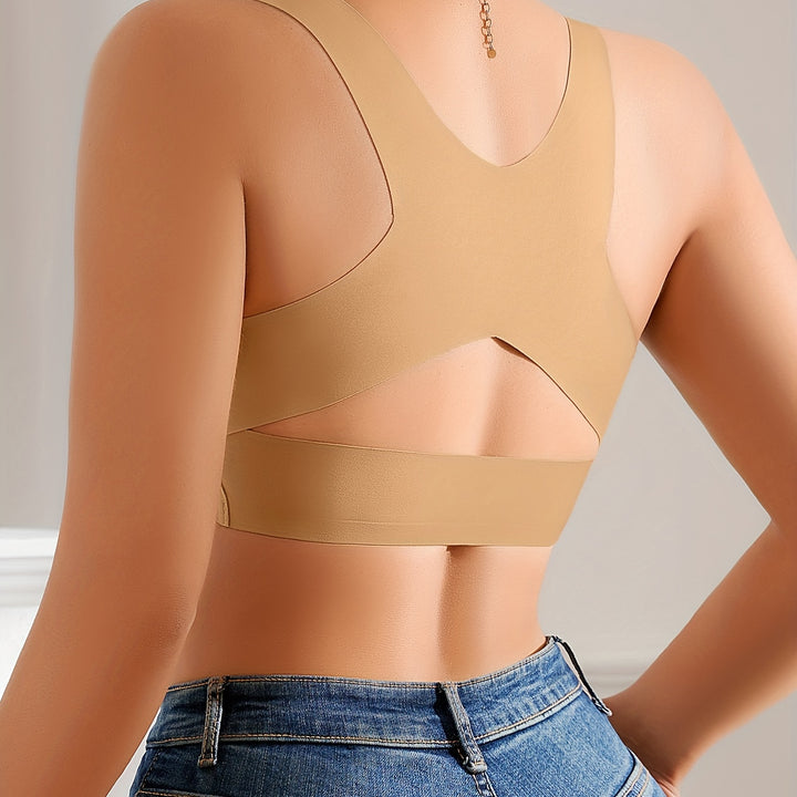 Bralette Sem Costura e Sem Fio com Fecho Frontal