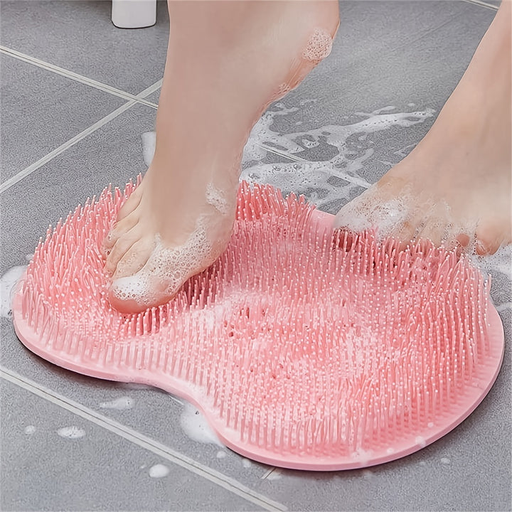 Foot & Back Shower Scrubber, Almofada de Massagem de Banho de Silicone