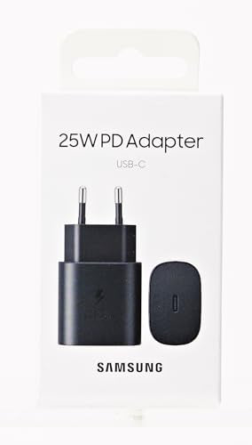 Samsung EP-TA800NBEGEU - Cargador de Pared 25W USB-C, Color Negro, 1 Unidad (Paquete de 1)