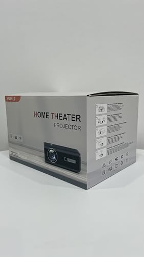 Smart Proyector 4K Soporte con Built-in Apps ＆ Auto Focus/Keystone, 23000 Lumen Proyector WiFi Bluetooth Full HD 1080P, VOPLLS Proyector Cine en Casa con Zoom del 50% para iOS/Android/PPT