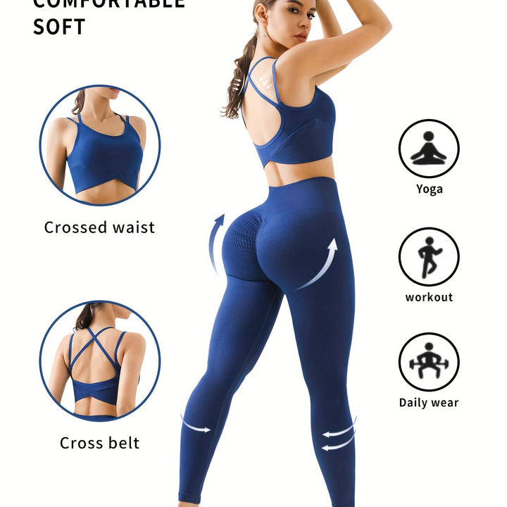 2-Piece Solid Color Workout Set