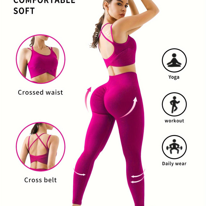 2-Piece Solid Color Workout Set