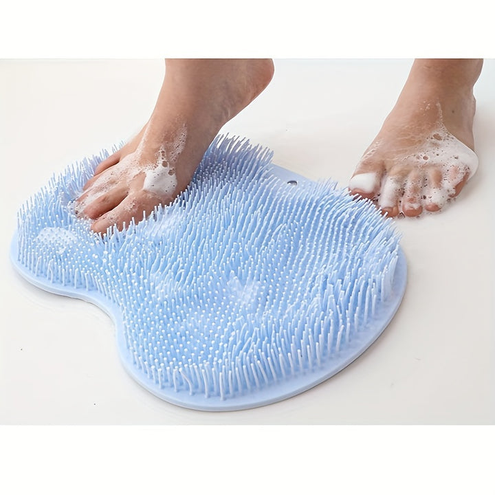 Foot & Back Shower Scrubber, Almofada de Massagem de Banho de Silicone