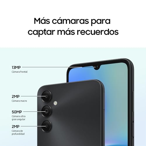 Samsung Galaxy A05s 64 GB con Funda - Móvil Android Libre, Smartphone con Cámara Frontal 13 MP, Carga Rápida, Negro, (Versión Española)