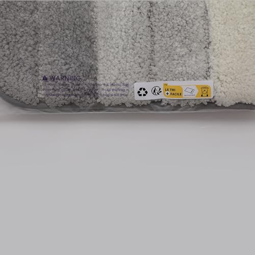 DEXI Alfombra Baño Antideslizante,Alfombrilla de Baño Absorbente,Alfombra De Baño Lavable a Máquina con Microfibras Suaves de Agua para Bañera,Ducha y Baño (40 x 60 cm,Beige)