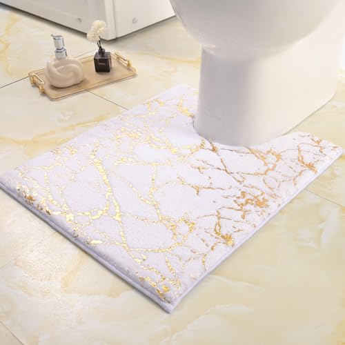 Alfombrilla de baño antideslizante lavable, alfombra de baño, decoración dorada, accesorios de baño, microfibra suave, absorbente, alfombra de baño para baño, bañera, 60x120 cm