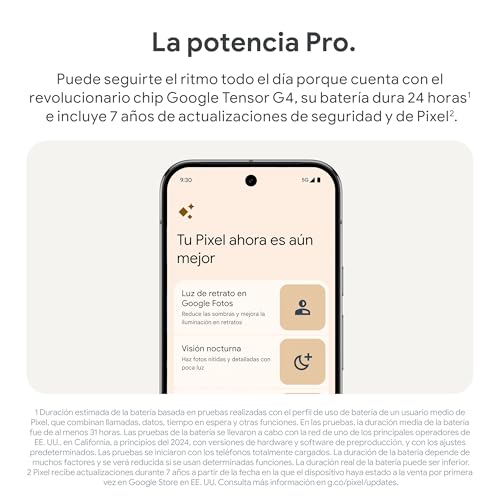 Google Pixel 9 Pro XL - Smartphone Android Desbloqueado con Gemini, Sistema de cámara Trasera Triple, batería con una autonomía de 24 Horas y Pantalla Super Actua de 6,8" - Obsidiana, 256GB