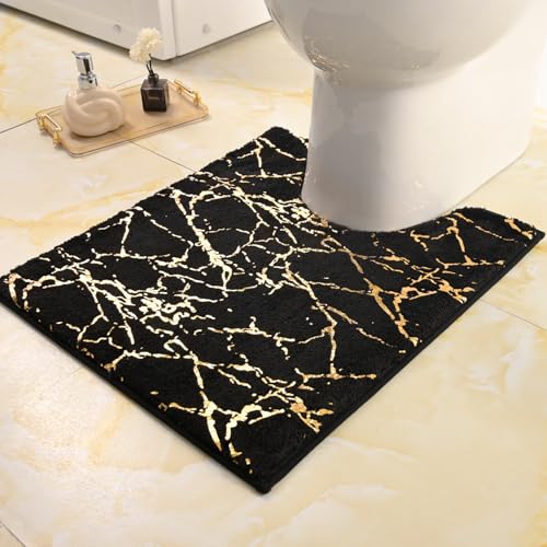 Alfombrilla de baño antideslizante lavable, alfombra de baño, decoración dorada, accesorios de baño, microfibra suave, absorbente, alfombra de baño para baño, bañera, 60x120 cm