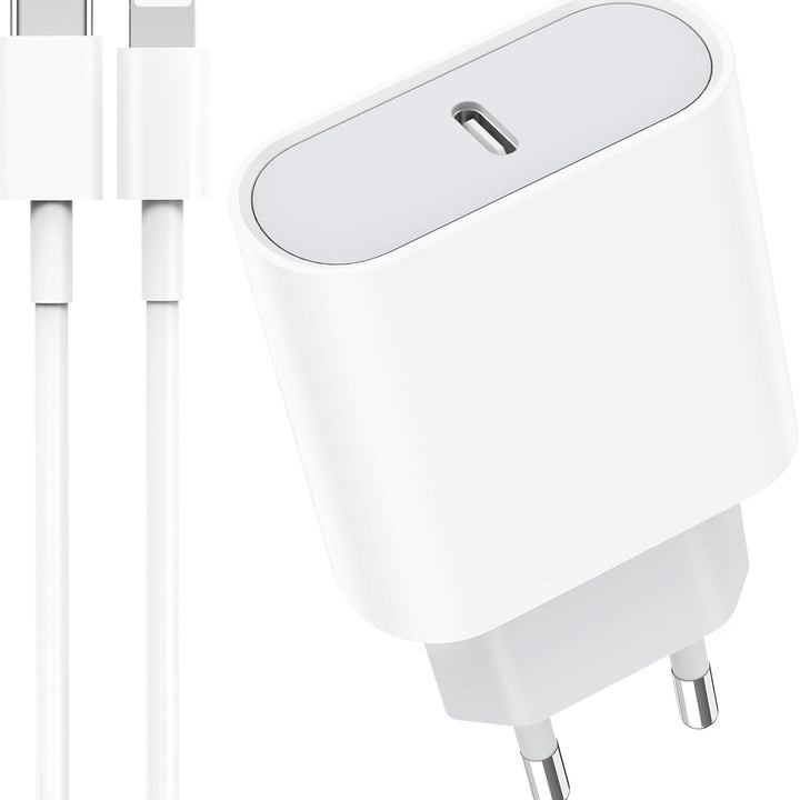 Cargador Carga Rapida for iPhone 14/14 Pro/14 Pro Max/14 Plus 13 12 11 XS XS MAX XR X, 25W USB C Enchufe con 2M Cable Cabezal Adaptador Pared Charger Corrient Trefard