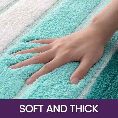 DEXI Alfombra Baño Antideslizante,Alfombrilla de Baño Absorbente,Alfombra De Baño Lavable a Máquina con Microfibras Suaves de Agua para Bañera,Ducha y Baño (40 x 60 cm,Beige)