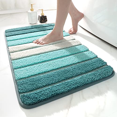 DEXI Alfombra Baño Antideslizante,Alfombrilla de Baño Absorbente,Alfombra De Baño Lavable a Máquina con Microfibras Suaves de Agua para Bañera,Ducha y Baño (40 x 60 cm,Beige)