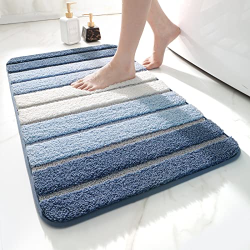 DEXI Alfombra Baño Antideslizante,Alfombrilla de Baño Absorbente,Alfombra De Baño Lavable a Máquina con Microfibras Suaves de Agua para Bañera,Ducha y Baño (40 x 60 cm,Beige)