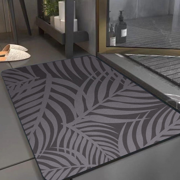 SOBEAU 40X60cm Alfombra de Baño Antideslizante, Alfombra Diatomita Baño, Súper Absorbente Microfibra Alfombrilla Baño, Rápido y Lavable Tapete Baño para Bañera y Ducha, Gris