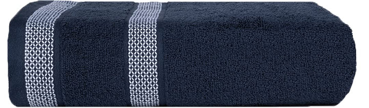 Casa Copenhagen Elegance Juego de Toallas 6 Piezas, Azul Marino + Gris, 550 g/m² 2 Toallas de baño, 2 Toallas de Mano, 2 paños de Suave algodón Egipcio para baño, Cocina y Ducha