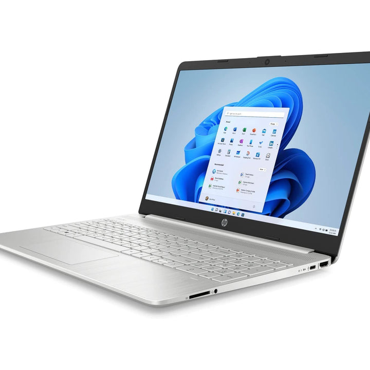 HP 15-fd0000ns - Ordenador portátil de 15.6" Full HD (Intel Core i3-N305, 8GB RAM, 512GB SSD, Intel UHD Graphics, Sin Sistema Operativo) Plata y Azul- Teclado QWERTY Español