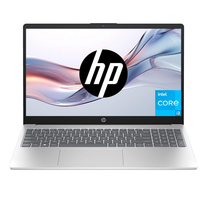 HP 15-fd0000ns - Ordenador portátil de 15.6" Full HD (Intel Core i3-N305, 8GB RAM, 512GB SSD, Intel UHD Graphics, Sin Sistema Operativo) Plata y Azul- Teclado QWERTY Español