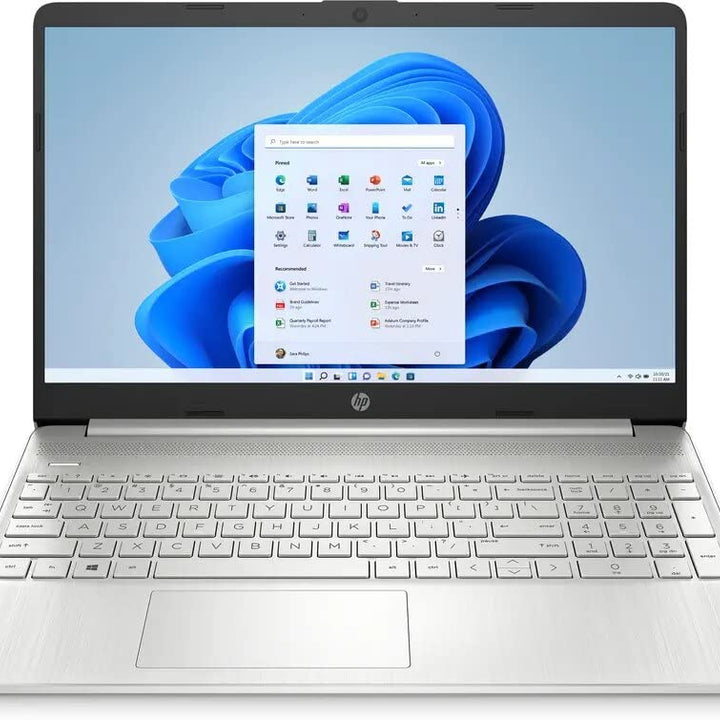 HP 15-fd0000ns - Ordenador portátil de 15.6" Full HD (Intel Core i3-N305, 8GB RAM, 512GB SSD, Intel UHD Graphics, Sin Sistema Operativo) Plata y Azul- Teclado QWERTY Español