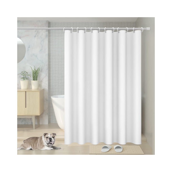 Vinabo Cortina de Ducha 180 x 200 cm, Cortinas Baño Tela Impermeable Antimoho con 12 Ganchos PEVA, Cortina Ducha para Baño, Bañera