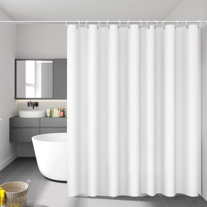 Vinabo Cortina de Ducha 180 x 200 cm, Cortinas Baño Tela Impermeable Antimoho con 12 Ganchos PEVA, Cortina Ducha para Baño, Bañera