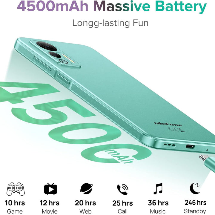 Ulefone Note 14 Teléfono Móvil, 7GB RAM+16GB ROM/SD-128GB, Smartphone 6.52" HD+, Cámara 8MP, 4500mAh Batería, Android 12 Moviles con 4G Dual SIM/Face ID/GPS/OTG