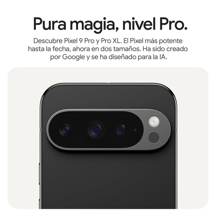 Google Pixel 9 Pro XL - Smartphone Android Desbloqueado con Gemini, Sistema de cámara Trasera Triple, batería con una autonomía de 24 Horas y Pantalla Super Actua de 6,8" - Obsidiana, 256GB