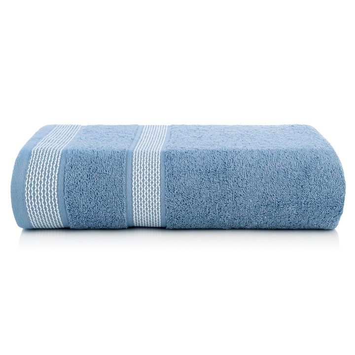 Casa Copenhagen Elegance Juego de Toallas 6 Piezas, Azul Marino + Gris, 550 g/m² 2 Toallas de baño, 2 Toallas de Mano, 2 paños de Suave algodón Egipcio para baño, Cocina y Ducha