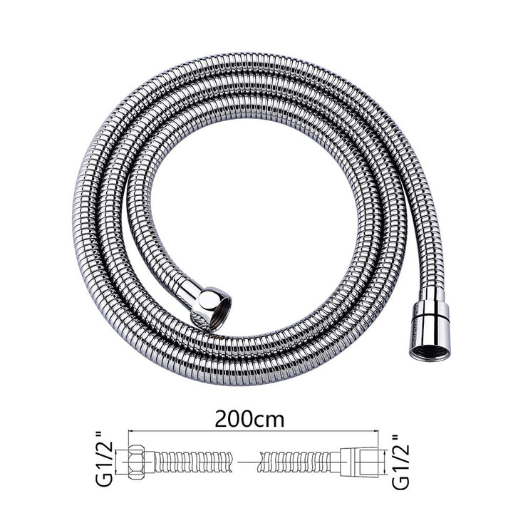 GRIFEMA G851-18 Manguera Ducha, 1.8 m, Flexo de Acero, Plata, 1.8M