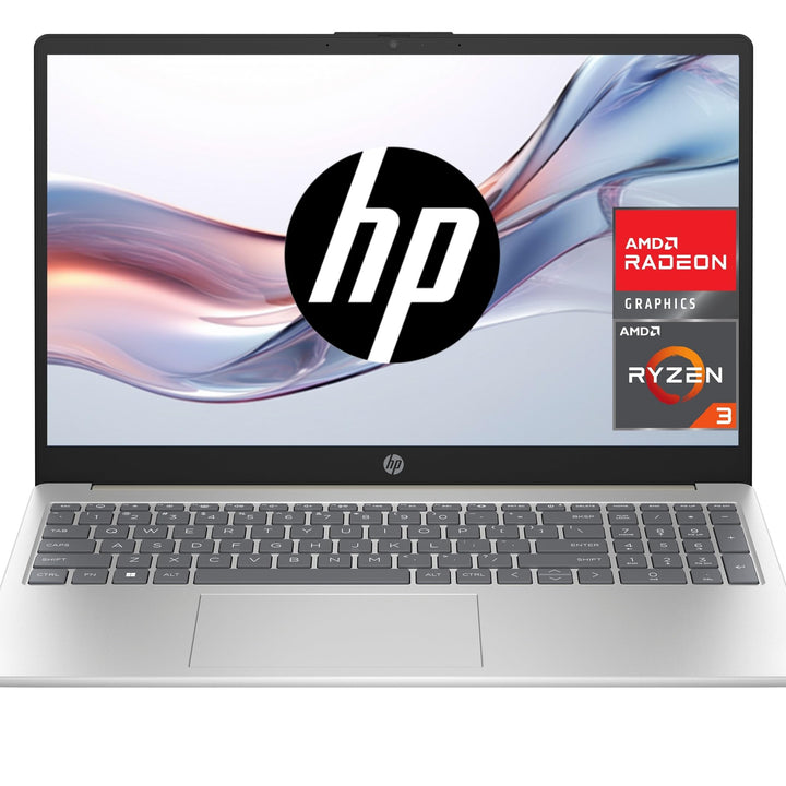 HP 15-fd0000ns - Ordenador portátil de 15.6" Full HD (Intel Core i3-N305, 8GB RAM, 512GB SSD, Intel UHD Graphics, Sin Sistema Operativo) Plata y Azul- Teclado QWERTY Español