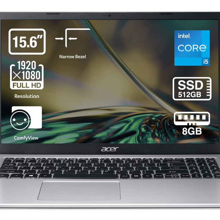 Acer Aspire 3 A315-44P-R90A, Ordenador Portátil 15,6” Full HD (‎AMD Ryzen 7 5700U, 8 GB RAM, 512 GB SSD, AMD Radeon Graphics, Windows 11 Home) Plata, Teclado QWERTY Español