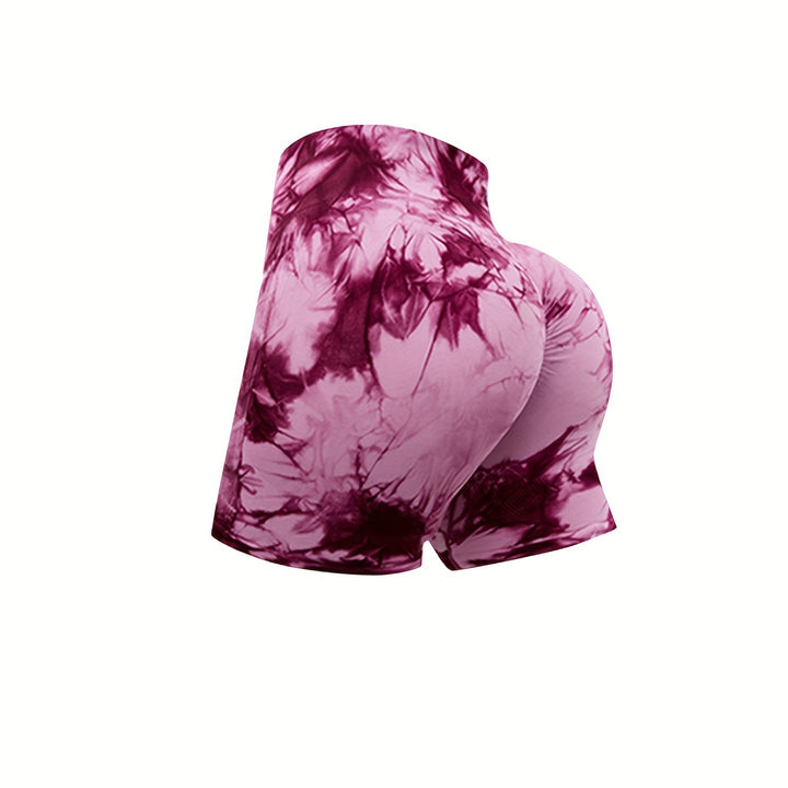 3-Pack High-Waisted Seamless Tie-Dye Yoga Shorts