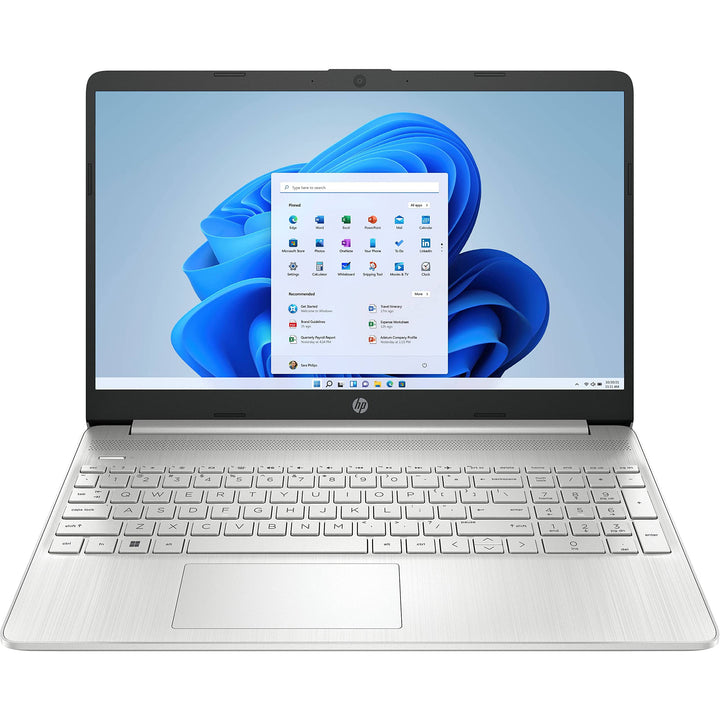 HP 15-fd0000ns - Ordenador portátil de 15.6" Full HD (Intel Core i3-N305, 8GB RAM, 512GB SSD, Intel UHD Graphics, Sin Sistema Operativo) Plata y Azul- Teclado QWERTY Español