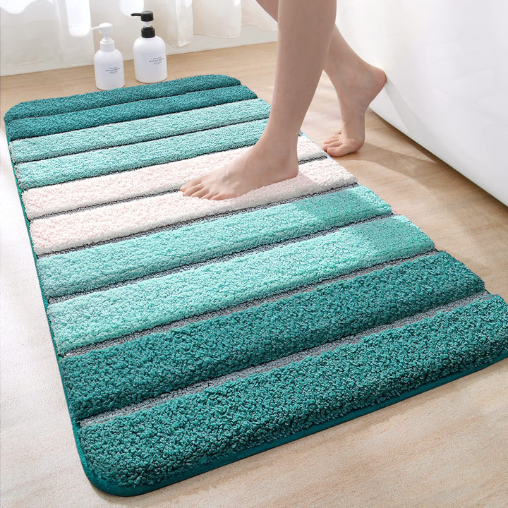 DEXI Alfombra Baño Antideslizante,Alfombrilla de Baño Absorbente,Alfombra De Baño Lavable a Máquina con Microfibras Suaves de Agua para Bañera,Ducha y Baño (40 x 60 cm,Beige)