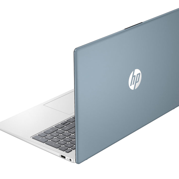 HP 15-fd0000ns - Ordenador portátil de 15.6" Full HD (Intel Core i3-N305, 8GB RAM, 512GB SSD, Intel UHD Graphics, Sin Sistema Operativo) Plata y Azul- Teclado QWERTY Español