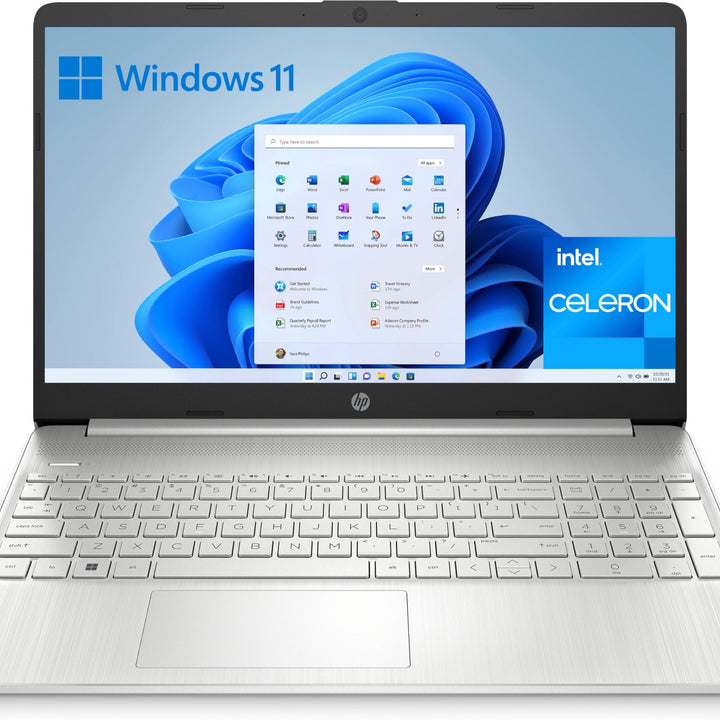 HP 15-fd0000ns - Ordenador portátil de 15.6" Full HD (Intel Core i3-N305, 8GB RAM, 512GB SSD, Intel UHD Graphics, Sin Sistema Operativo) Plata y Azul- Teclado QWERTY Español