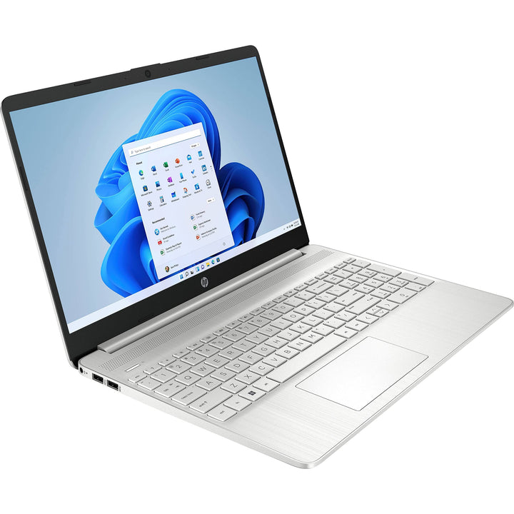 HP 15-fd0000ns - Ordenador portátil de 15.6" Full HD (Intel Core i3-N305, 8GB RAM, 512GB SSD, Intel UHD Graphics, Sin Sistema Operativo) Plata y Azul- Teclado QWERTY Español