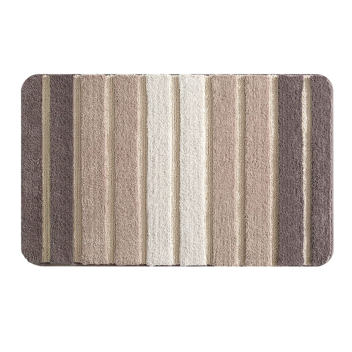 DEXI Alfombra Baño Antideslizante,Alfombrilla de Baño Absorbente,Alfombra De Baño Lavable a Máquina con Microfibras Suaves de Agua para Bañera,Ducha y Baño (40 x 60 cm,Beige)