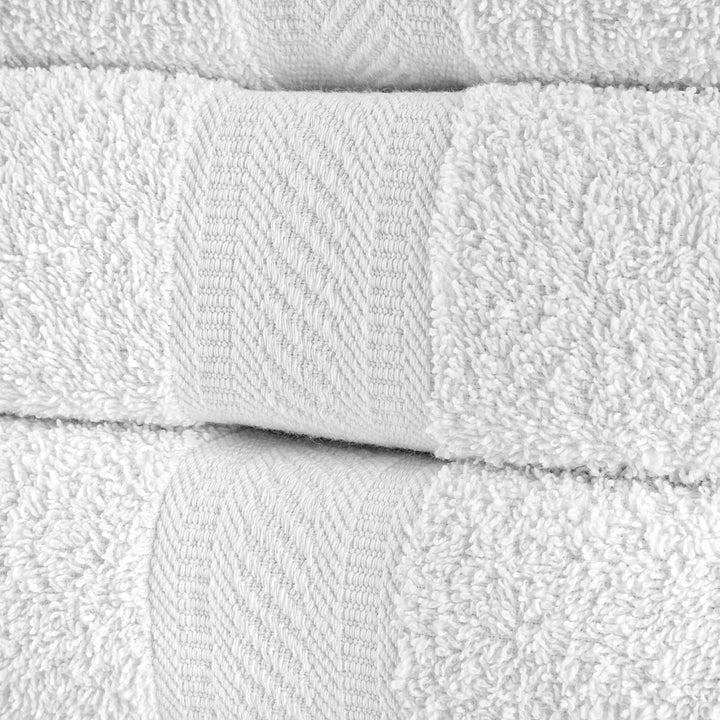 SweetNeedle Juego de Toallas de 6 Piezas 2 Toallas de Baño, 2 Toallas de Mano y 2 Toallitas - Algodón - Calidad Hotelera, Súper Suave y Altamente Absorbente de Secado Rápido (Blanco)