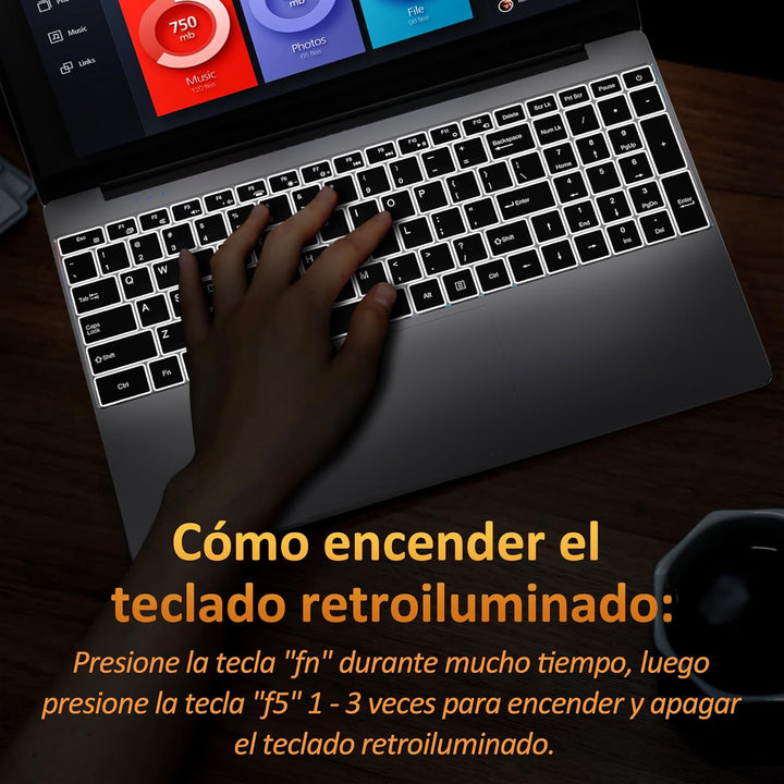 Auusda Ordenador portatil, 32 GB de RAM DDR4, 1 TB M2 PCIe NVMe SSD, CPU AMD Ryzen7 5700U 1.8-4.3, pantalla FHD IPS 180° de 15.6'', teclado retroiluminado, lector de huellas dactilares, Windows 11 Pro