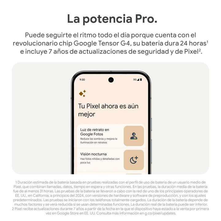 Google Pixel 9 Pro XL - Smartphone Android Desbloqueado con Gemini, Sistema de cámara Trasera Triple, batería con una autonomía de 24 Horas y Pantalla Super Actua de 6,8" - Obsidiana, 256GB