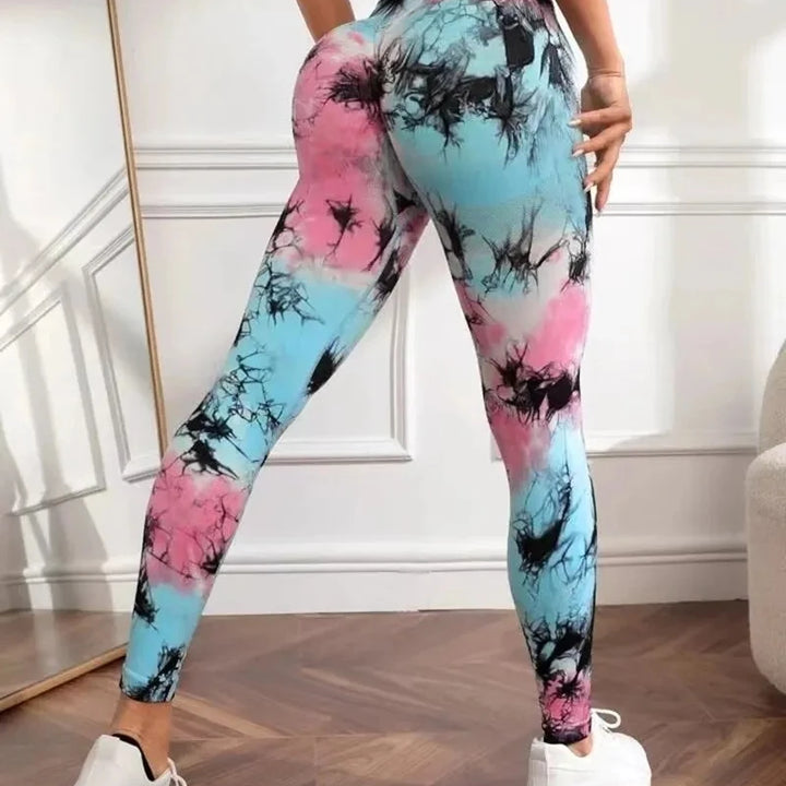 Women's High-Waist Tie-Dye Seamless Leggings