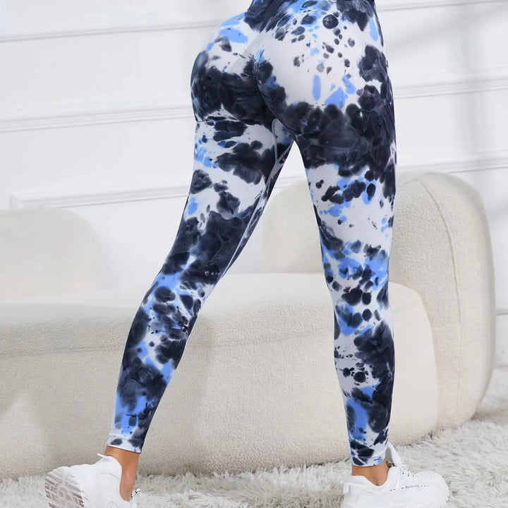 Women's High-Waist Tie-Dye Seamless Leggings