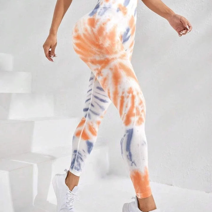 Women's High-Waist Tie-Dye Seamless Leggings