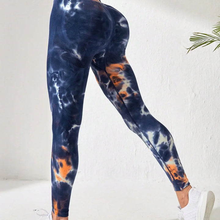 Women's High-Waist Tie-Dye Seamless Leggings