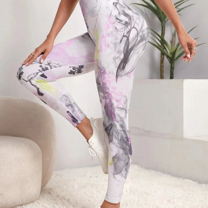 Women's High-Waist Tie-Dye Seamless Leggings