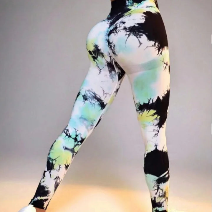 Women's High-Waist Tie-Dye Seamless Leggings