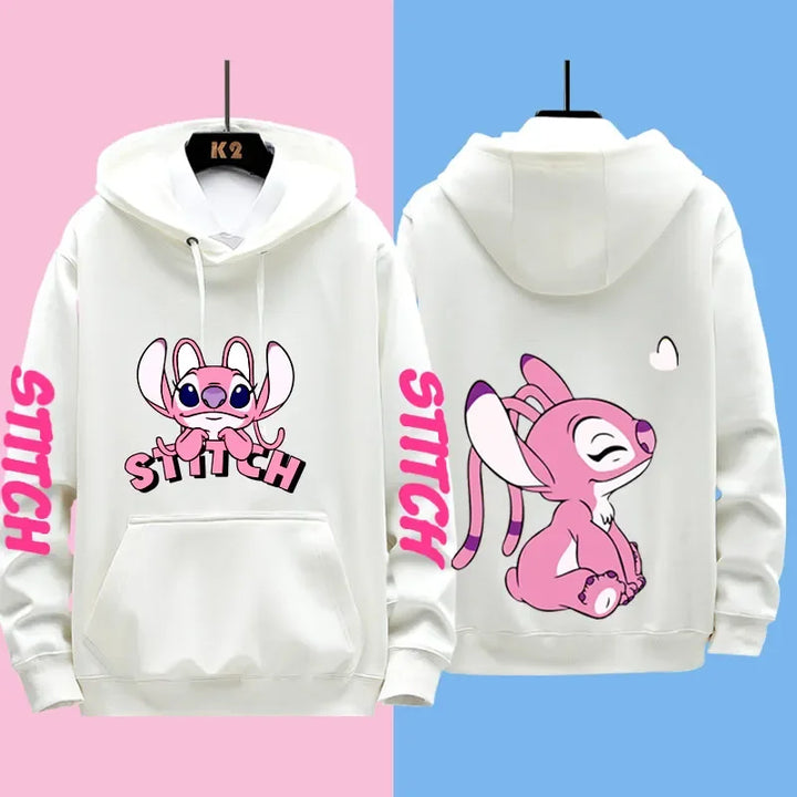 Couple's Matching Hoodies with Cute Stitch Design