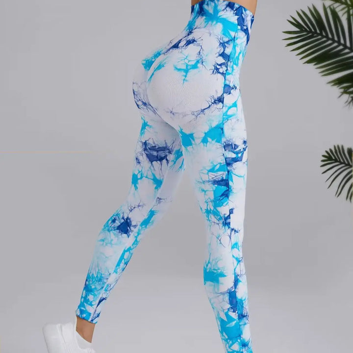 Women's High-Waist Tie-Dye Seamless Leggings